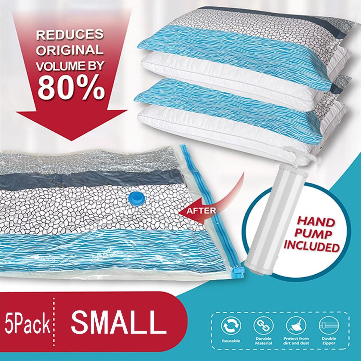 

Vacuum Storage Bags Space Saver Bags Set For Comforters and Blankets, Vacuum Bags for Clothes Storage, Hand Pump Included