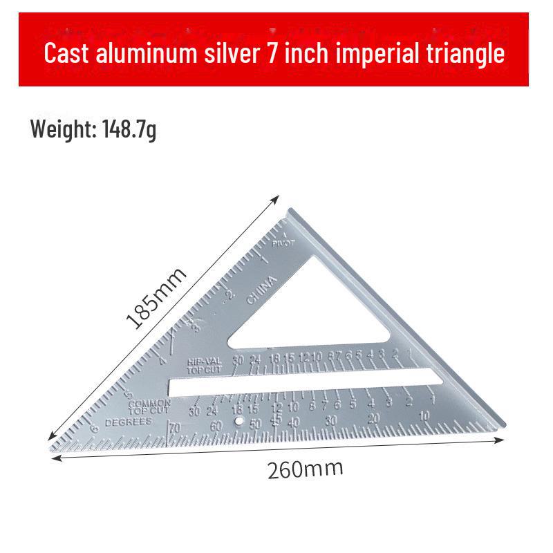 

Высокоточная многофункциональная линейка из алюминиевого сплава с углом 45° для деревообработки и утолщенным краем из нержавеющей стали