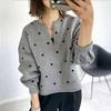 Japanese Autumn/Winter 2026 Stand Collar Bow Lantern Sleeve Knitwear