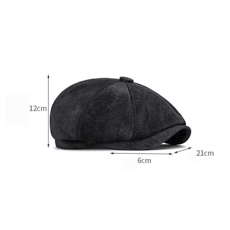 Autumn Winter Warm Beret Men Octagonal Cap British Vintage Cap Painter's Cap Newsboy Cap