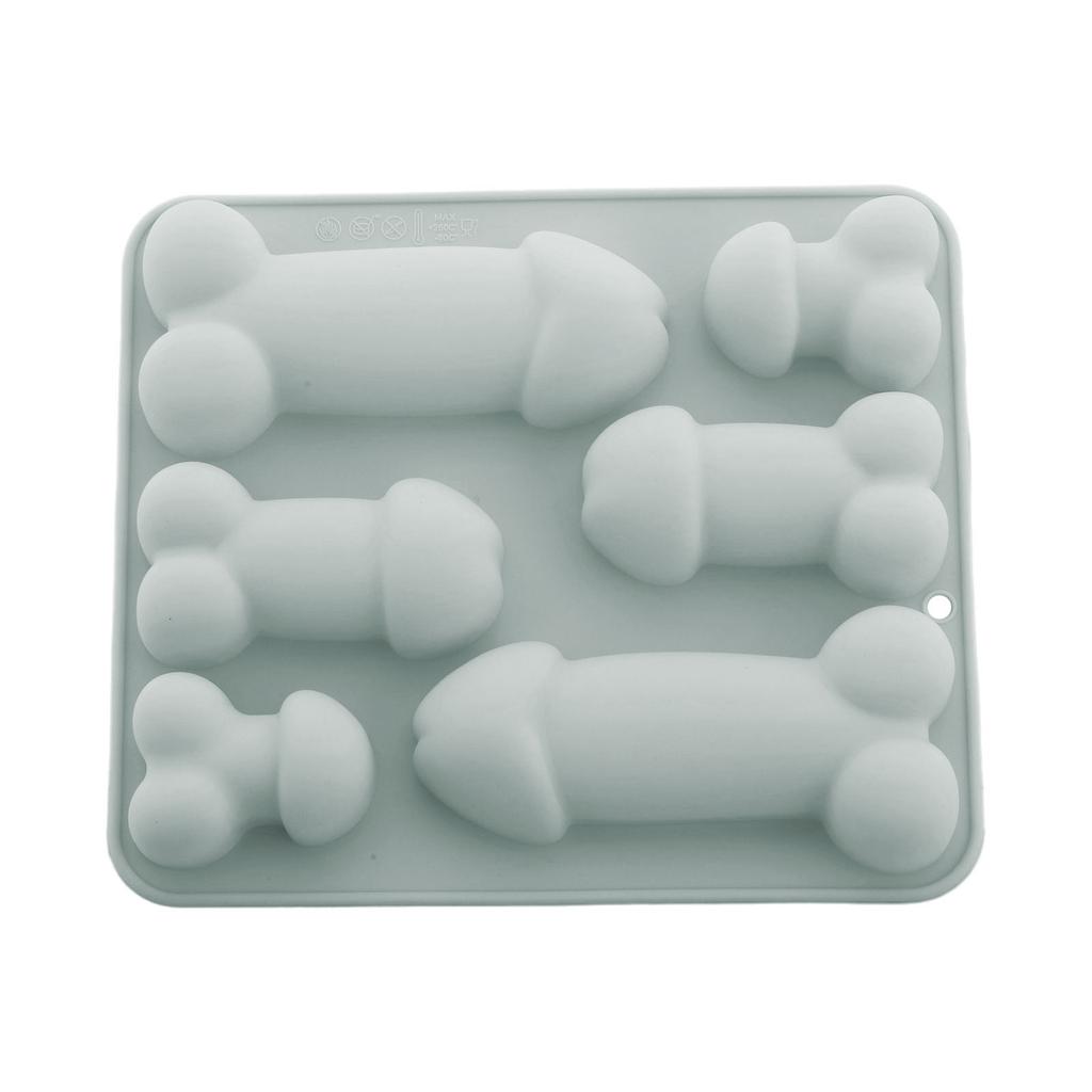 Novelty Penis Shaped Silicone Mold for Baking: Reusable Body Part Cake Mold for Chocolate, Cookies, Ice Popsicle & Candy