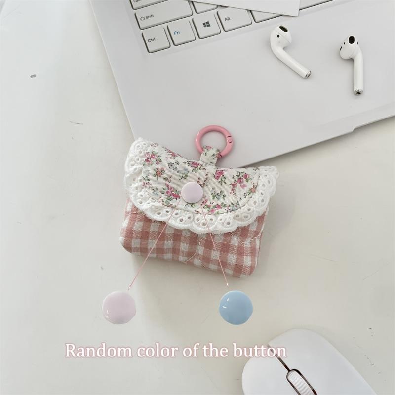 Sweet And Fresh Earphone Storage Bag, Lace Earphone Case, Suitable for Protecting Wireless Wireless Earphones