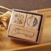 Lovely Gift Exquisite Wooden Seal Cute Literary and Fresh Student Printed Handbook Decorative Material Assorted Stamp 6 Options