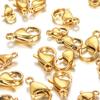 10-30Pcs Stainless Steel Gold Plated Lobster Clasp Claw Clasps For Bracelet Necklace Chain Diy Jewelry Making Findings Supplies