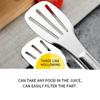 Three-line Stainless Steel Food Tongs, Thickened Food Tongs, Barbecue Tongs, Steak, Bread, Grilled Meat Tongs, Outdoor Buffet