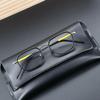 22002 Modische Vollrand-Brillenfassungen aus reinem Titan für Damen & Herren - Retro-Stil, Passform für großes Gesicht