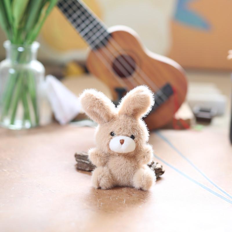 Rabbit Bear Cute Bunny Plush Keychain Pp Cotton Kids Adults Decoration Backpack