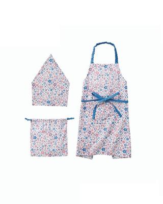 Lisa Kinder Schürze Bandana Kordelzugbeutel Blau + + Set,