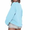 Women's Fashion Plus Velvet Solid Color Round Neck Loose Long Sleeve Hoodie for Autumn/Winter