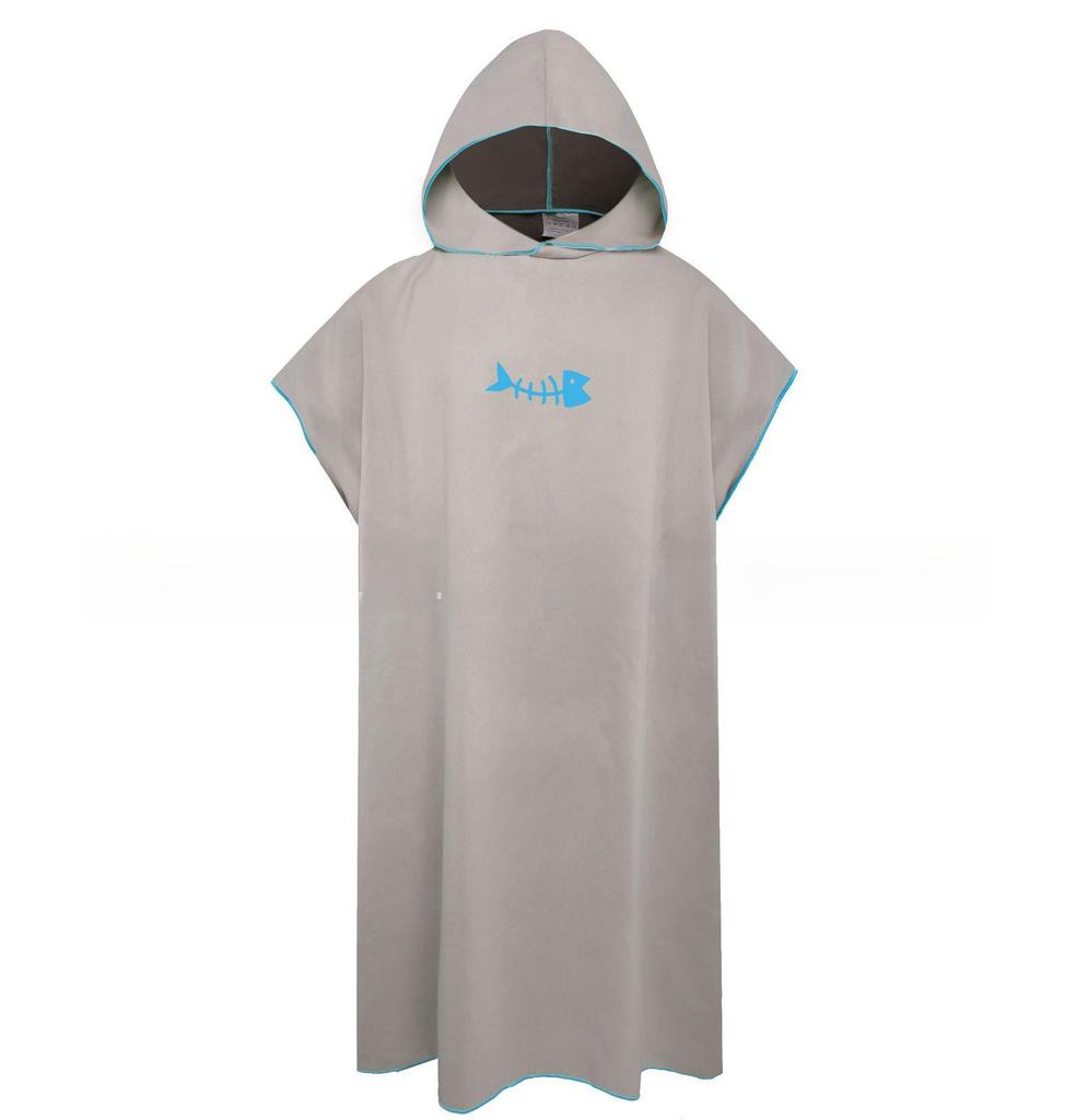 Hooded Quick-Drying Microfiber Bathrobe for Adults - Absorbent Beach & Swimming Towel