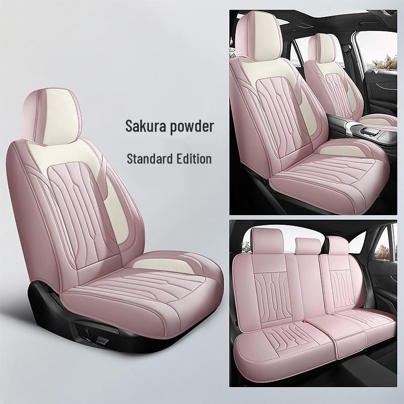 Universal Four Seasons Leather Car Seat Cover Set for Five-Seater