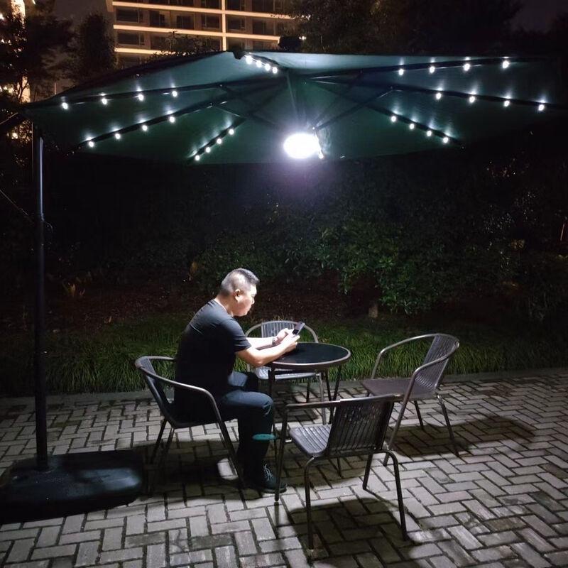 OEING Outdoor Cantilever Patio Umbrella with LED Lights
