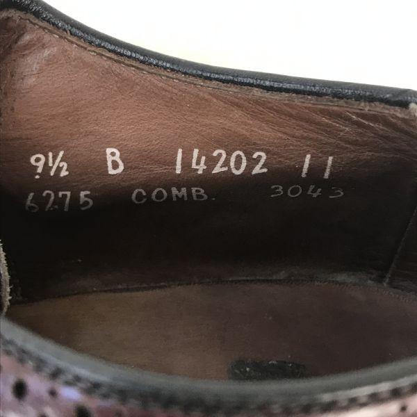 Allen Edmonds McAllister Vintage Full Brogue Wingtip Shoes 9.5D 27-27.5cm Burgundy(USED)