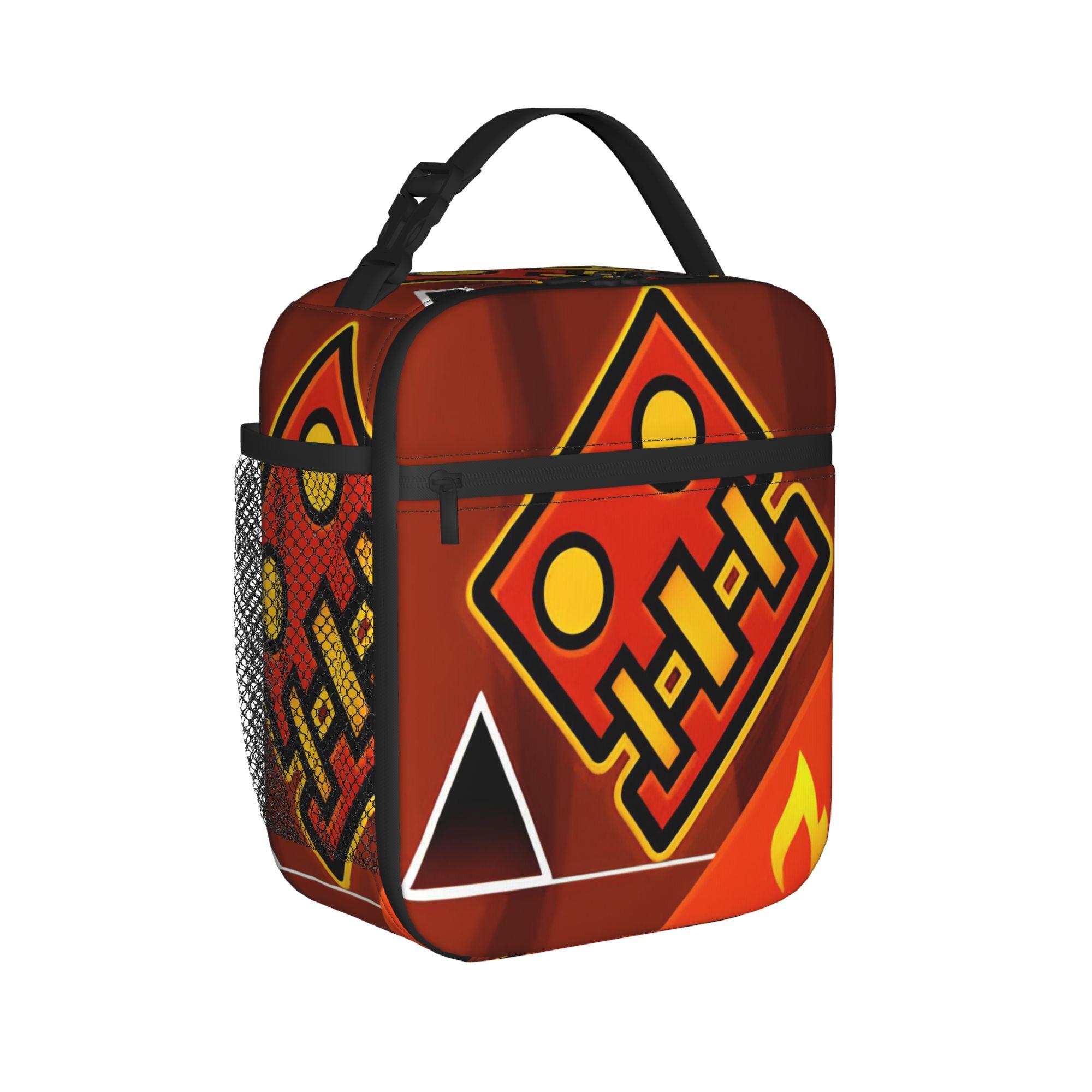 Geïsoleerde Lunchtas Geometrie Kubus spel Merchandise Lunch Voedseldoos Harajuku Thermische Koeler Bento Box Voor School Option 1
