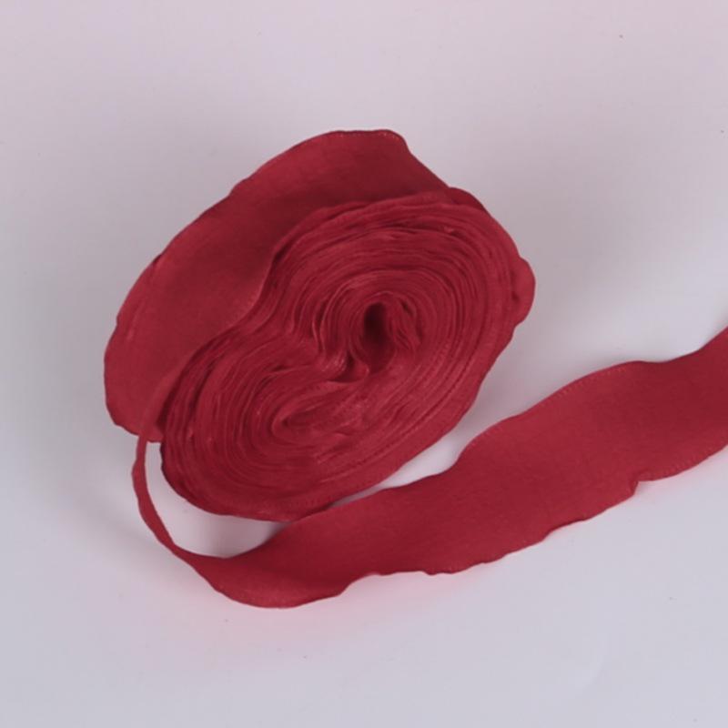 2.5cm Bubble Pleated Ribbon Flower Bouquet & Gift Box Decoration Fishtail Gauze DIY Packaging Ribbon