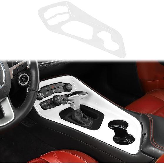 Voodonala For Challenger Gear Shift Shifter Panel Shift Lever Panel Transmission Gear Selector Gearstick Panel Cover Trim Fit For 2015-2025+ Dodge