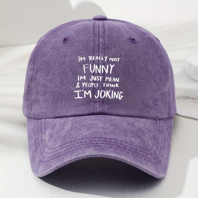 Unisex Adjustable Soft-Top Baseball Cap with "I'm Really Not Funny" Humorous Print - Lightweight, and Stylish for Outdoor Sports