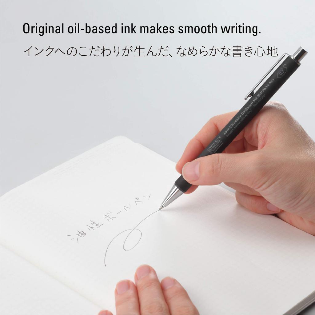 NITOMS STALOGY Low Viscosity Black Ballpoint Pen 0.7mm S5110 - Smooth Writing