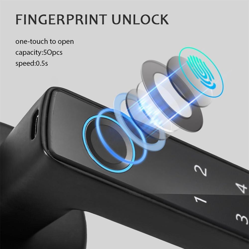 Tuya App Fingerprint Door Lock Easy Installation Keyless Door Lock Security Smart Door Lock Home