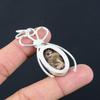 Sterling Silver Oval Coconut Jasper Stone Sister Wedding Ethnic Pendant Jewelry