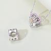Orstarry S925 Silver Charm Infinite Love Pink Heart Bead Pendant For Bracelet DIY Jewelry Making Women Gift