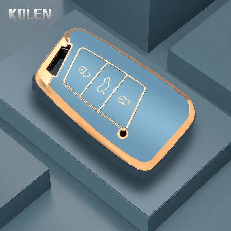 Fashion TPU Car Remote Key Case Cover Shell For VW Volkswagen Passat B8 Tiguan Magotan Golf For Skoda Kodiaq Superb A7 Keyless