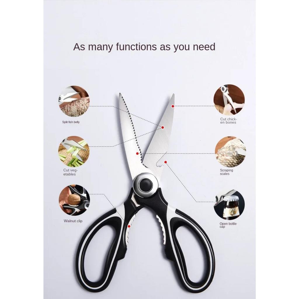 Neue Küche Edelstahl Schwerlast Mehrzweckschere Hühnerknochenschere mit Abdeckung zum Öffnen von Flaschen Nussknacker