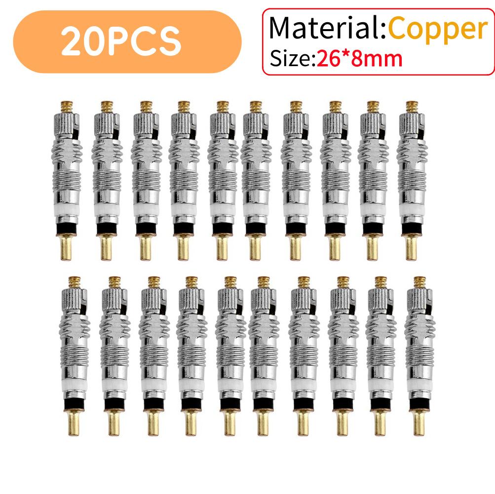 5-50PCS Silver Detachable Valve Cores Bicycle Replacement Road Bike Copper Nozzles Tube Core MTB Road Bike Valve Core Tools