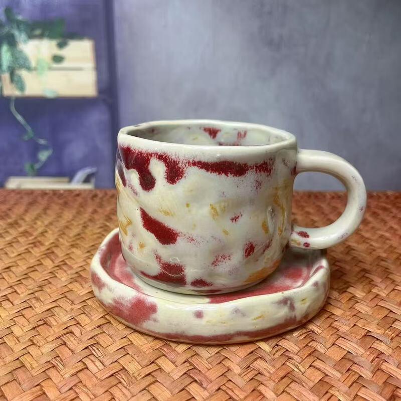 

OLOEY Wabi-Sabi Ceramic Coffee Mug with Lanyard