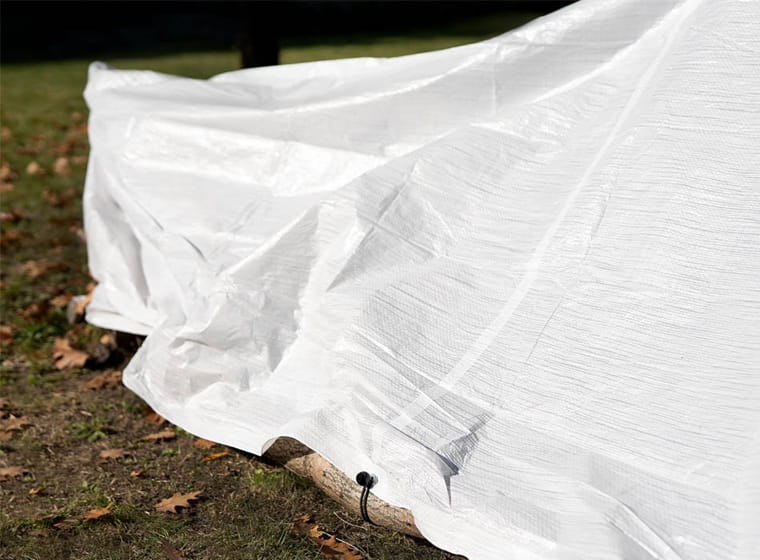 White tarpaulin cover 2x3m Durable protection