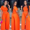 YM-8439 Women's Summer Solid Color Loose Casual Suit - European & American Style Fashion