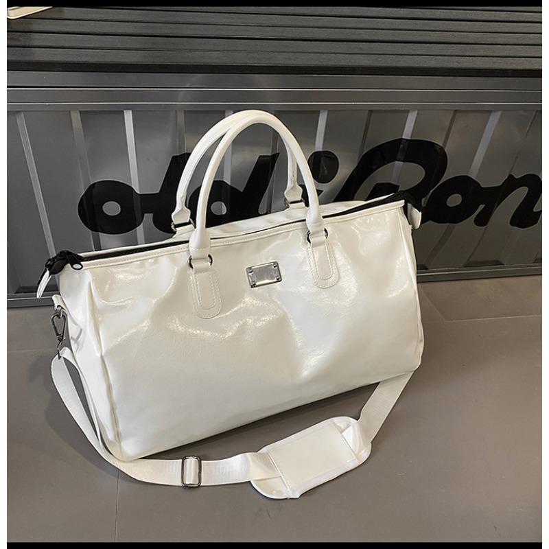 Solid Color Large-capacity Tote Bag Spring and Summer New Niche Crossbody Shoulder Bag Pu Large Fitness Bag
