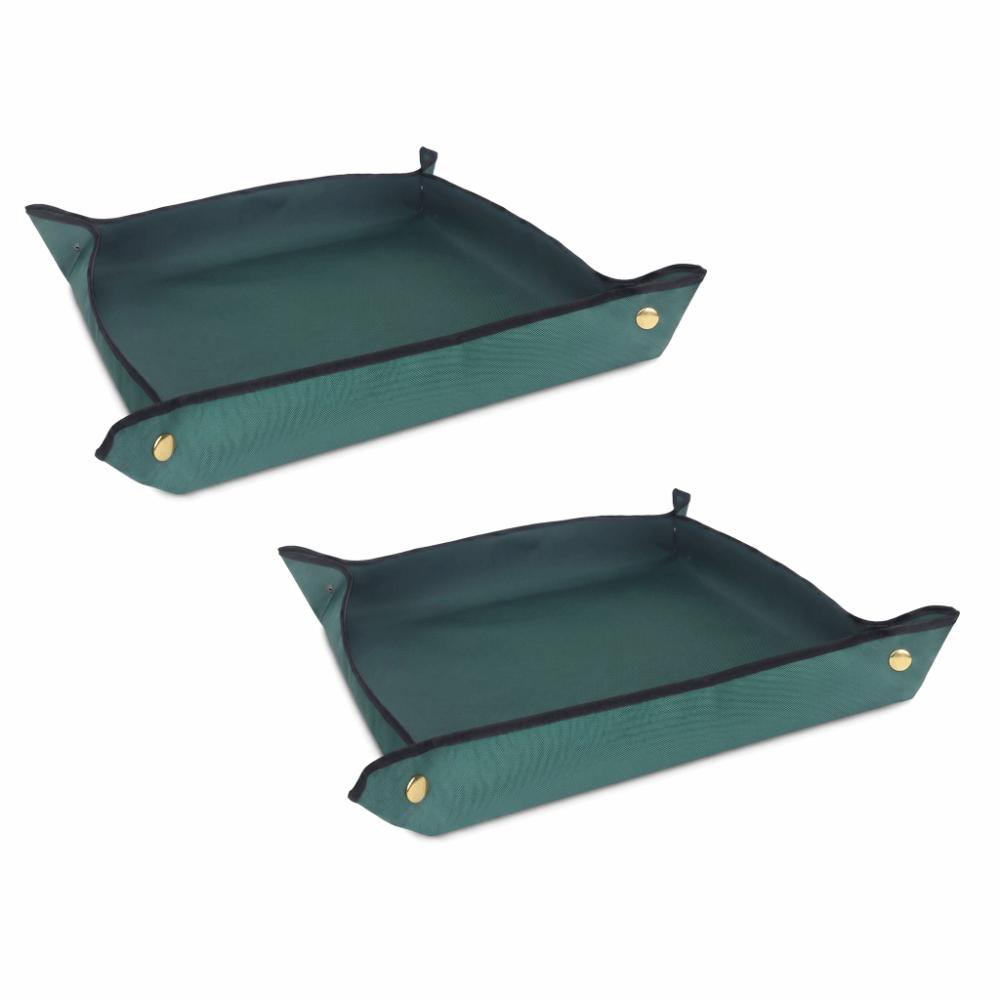 2PCS Oxford Cloth Gardening Mat Waterproof 75×75cm Garden Potting Mat Portable Easy Clean Transplanting Mat Balcony Planting