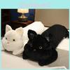 Black Cat Plush Pillow Long Body Cushion Soft Doll For Bed Snuggling And Kids Fun