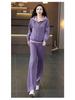 Women's Plus Size Hooded Sportswear Set - Spring/Autumn, Stylish, Youthful Fake Two-Piece, Loose, Fashionable Sweatshirt Two-Piece