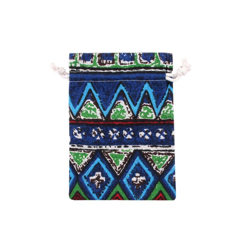 10Pcs/lot (10x14cm/13x18cm) Linen Printed Cotton Gift Bags Cute Creative Pattern Wedding Party Jewelry Gift Storage Bag Reusable