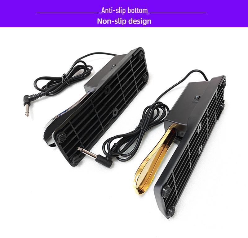 Universal Metal Sustain Pedal for Electronic Keyboards, Digital Pianos, and Synthesizers.