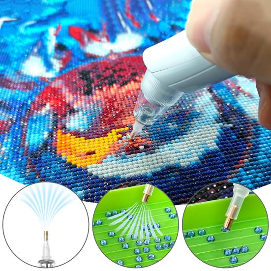 Trådlös Diamond Art-penna Elektrisk Diamond Art-penna med 4 utbytesspetsar Vakuum Diamantplaceringsverktyg för DIY Diamond Art-projekt