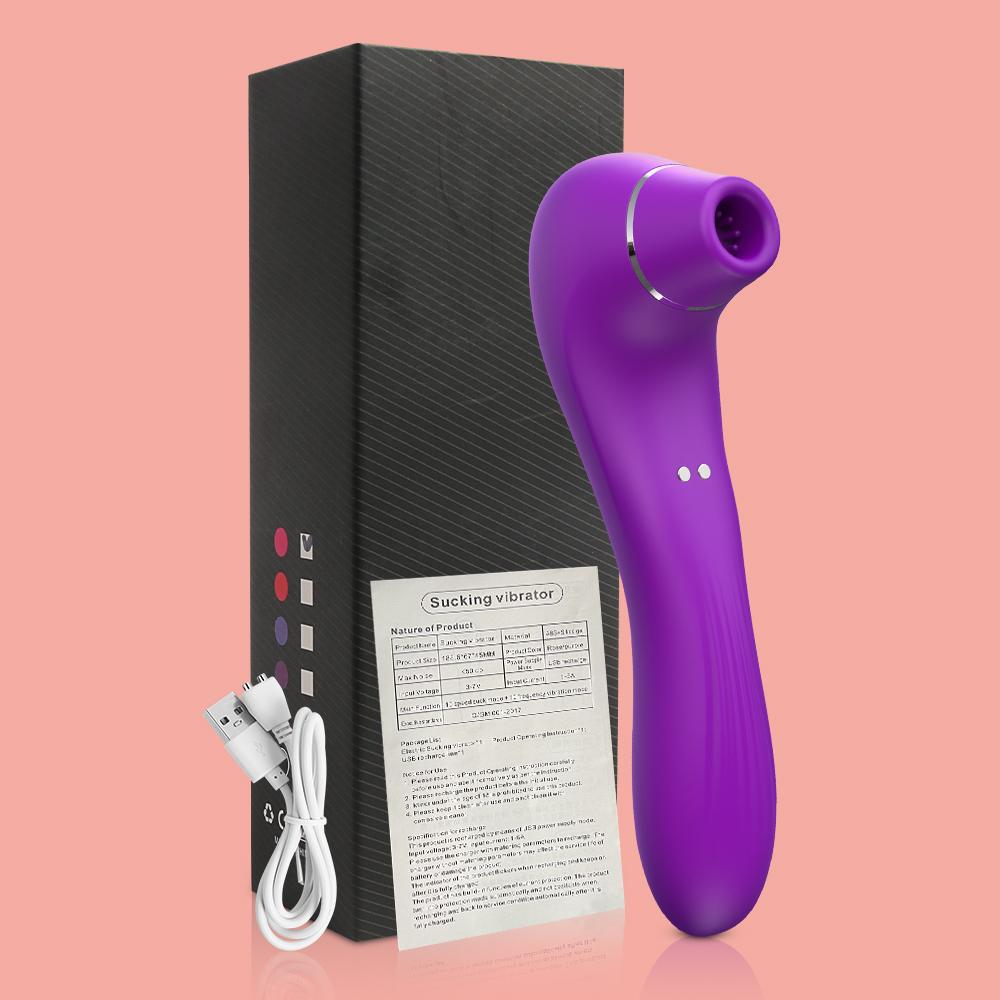 Vibrator Sucking Female Masturbator FairyKiss Vagina and Clitoral Dual Stimulator G-Spot Handheld Clitoral Massager 2 In 1 Adult Sex Toy Red Purple