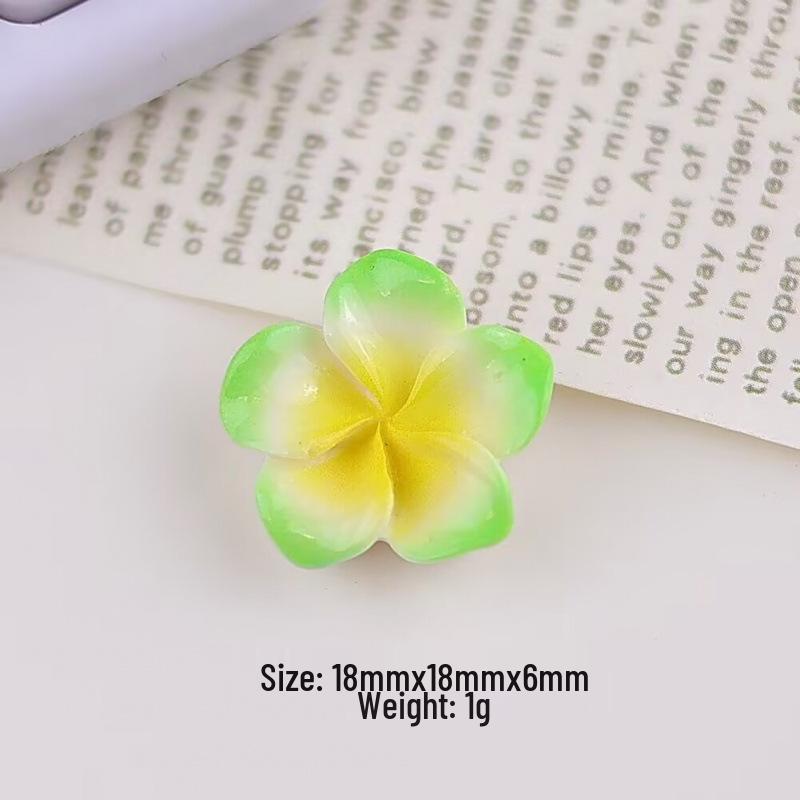 Colorful Plumeria Resin Charms: DIY Cream Glue Accessories for Crocs, Hair Clips, Earrings, Phone Cases
