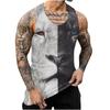 Men's Tank Tops Harajuku Handsome Animal Print Vest Fitness Bodybuilding Gym Muscle Casual Sleeveless T-Shirt