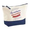 Pochette d'une Meilleure douanière du monde | Idée Cadeau pour Collègue Travail Retraite Trousse Grand Format Maquillage Toilette
