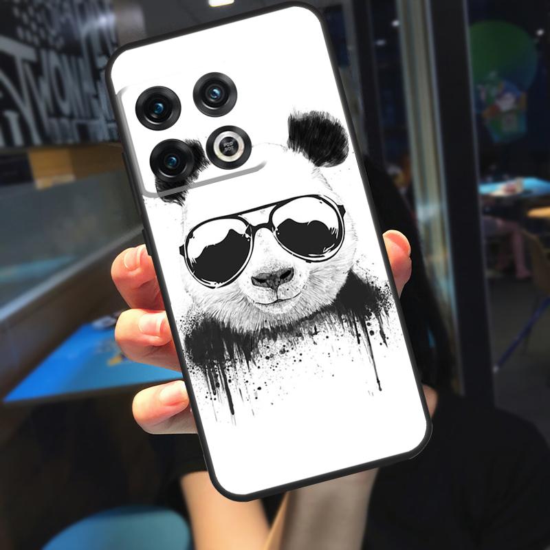 Cartoon Cute Panda Bear Funda For OnePlus 12R 13 R 12 11 9 10 Pro 8T 9RT 10T OnePlus Nord 4 CE 2 3 Lite N20 N30 Case