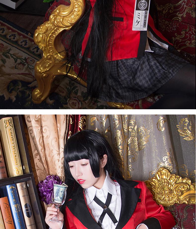 Anime Kakegurui Yumeko Jabami Girls School Uniform Cosplay Costume