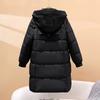 Neue mittellange und lange verdickte Kapuzen-Daunen-Baumwollpolsterung Kleidung lockere Winter-Baumwollpolsterung Kleidung Damen dünne Baumwollpolsterung Jacke