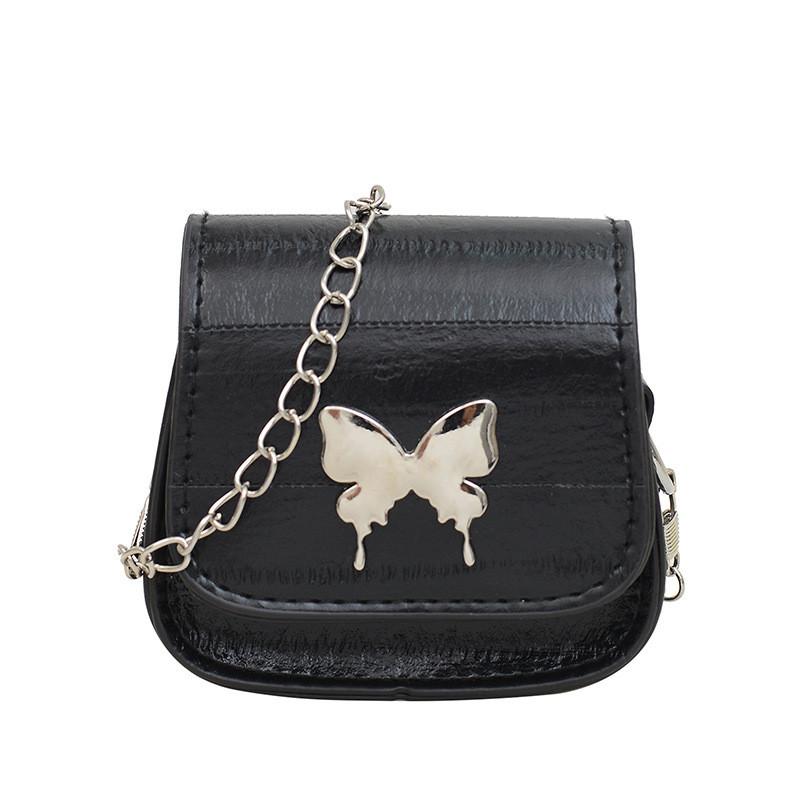 

Chic Butterfly Knot Small Square Shoulder Bag For Women Urban Minimalist Design Perfect For Any Outfit чёрный