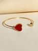 Bracelet Femme Simple Cœur Ouvert avec Taille Réglable, Convient pour le Port Quotidien et les Vacances