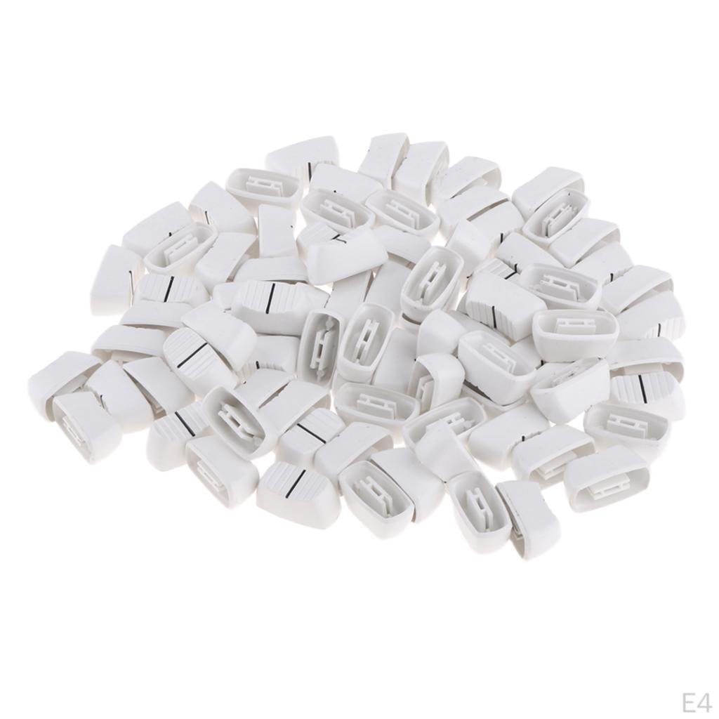100 Pcs Audio Mixer Console Fader Knobs 4mm