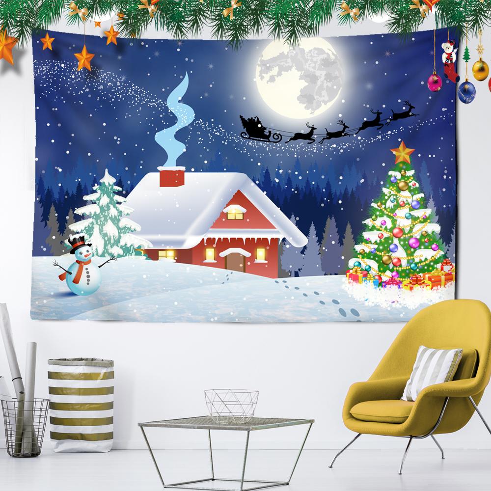 

Рождественская елка Зеленый гобелен Украшение стены Праздничный фон Ткань Рождественское покрывало гобелен Рождественский подарок 100x75cm