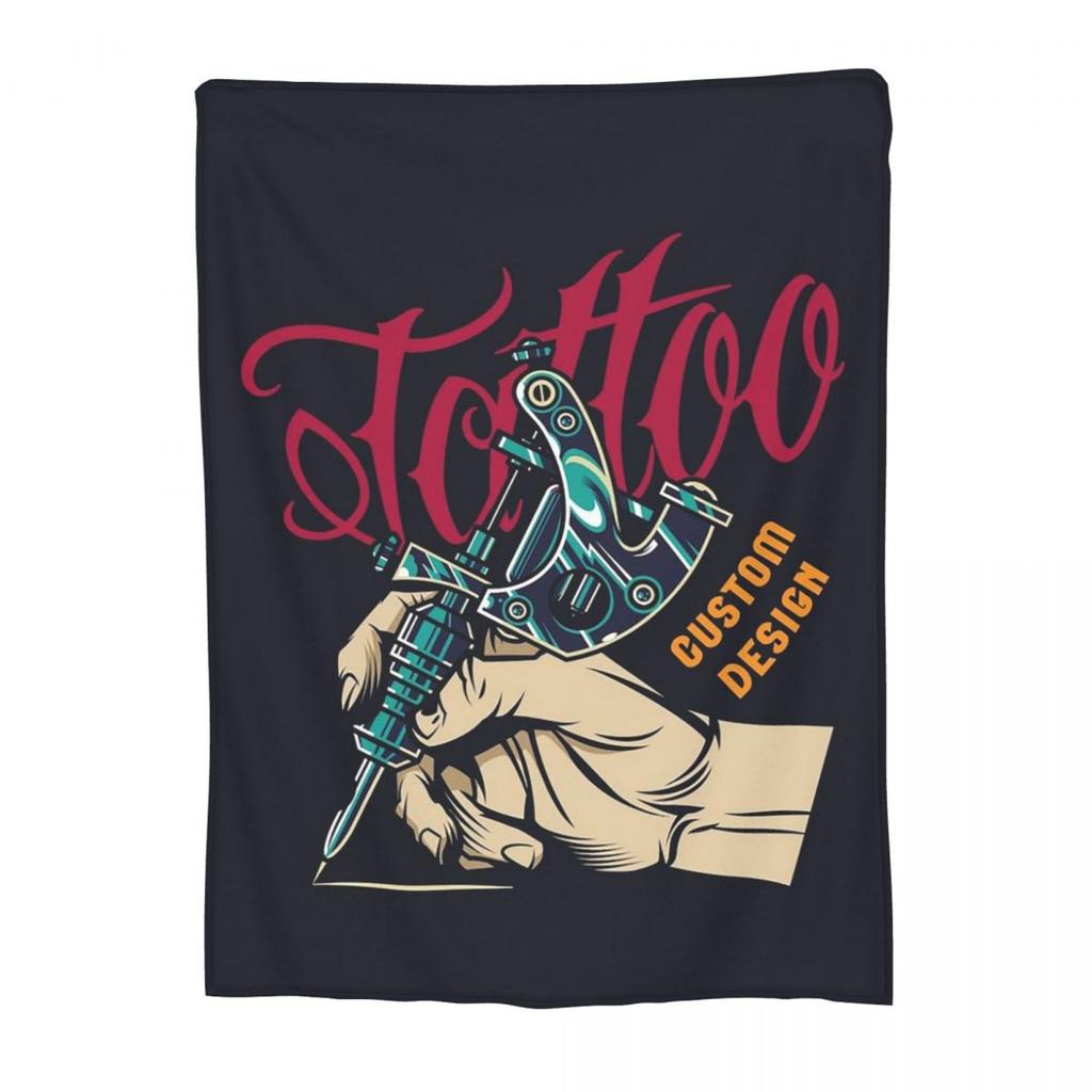 Tattoo Artist Tattooists Blankets Soft Warm Flannel Throw Blanket Plush for Bed Travel Home Sofa